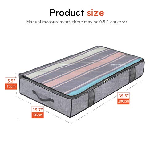 Onlyeasy Foldable Underbed Bags - 2 Pack Blankets Clothes Comforters Storage Bag Breathable Zippered - //medicalbooks.filipinodoctors.org