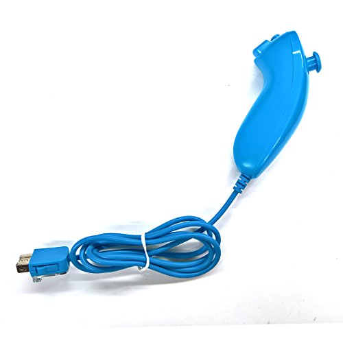 Aoyoho Nunchuck Controller Pack of 2 Sky Blue Replacement Nunchuk Controller for Wii and Wii U Video Game