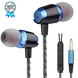 Earbuds Earphones with Microphone Noise Cancelling Heave Bass in-Ear Headphones Ear Buds with High Resolution and Built-in Mic, Volume Control Sport Wired Earbud for Smartphones/PC/Tablet