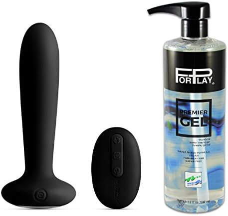 SVAKOM Luxury Primo 25-Function Remote Control Vibe/Heat Massager & Premium 17 Oz Water-Based Lubricant