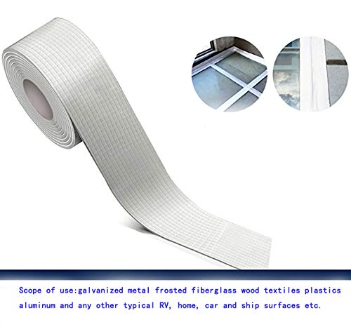 LAVILI Duct Tape White Tape Sealing Tape Rv Roof Sealant Butyl Tape Mending Tape Caulking Tape Roof Tape Cohesive Tape 200"Length x 2" Width, White (Pack of 1)