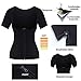 QUAFORT Women's Neoprene Sweat Vest Sauna Suit Slimming Body Shaper Workout Hot Waist Trainer Shirt Top With Sleeves