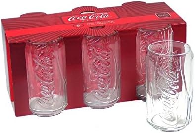 Coca-Cola Glass Vintage Style 12-ounce Coke Can Tumblers (Pack of 6)