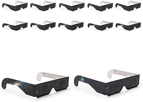 Solar Eclipse Glasses, Homay CE ISO Certified Flexible Paper Solar Eclipse Glasses, Safe Solar Viewing Perfect for the 2017 Total Solar Eclipse - 10 Pack (Galaxy&amp;Strry sky-10Pack)