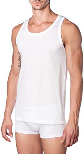 marcLuis Large Shoulder Vest in 100% Pure Jersey Combed Cotton for a Soft and Fresh Feeling On The Skin, 3 Pieces Pack