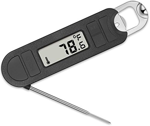 Instant Read Meat Thermometer Super Fast Electronic Food Thermometer with Digital LCD, Long Probe for Kitchen Grill Cooking