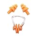 HOMEJU 7 Sets Waterproof Soft and Flexible Silicone Swimming Earplugs and Nose Clip - for Swimming, Sleeping, Surfing, Showering - for Adults and Children