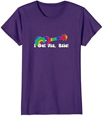 Womens I Got Uke Babe Funny Hippie Ukulele Shirt Large Purple
