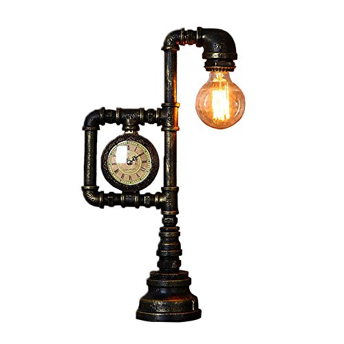 Iron Water Pipes Table Lamp