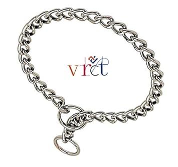 VRCT Plated Dog Collar Choke Chain, 10-63 cm