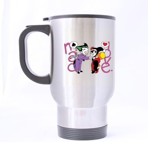 Mad Love Joker and Quinn Customized Design Travel Mug Coffee Mug Creative Sport Cup Personalized Tea Cup 14OZ by BOLALA Travel Mug