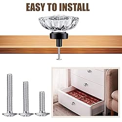 SHINY HANDLES Glass Crystal knobs for Dresser