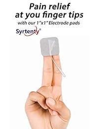 Syrtenty TENS Unidades Electrodos Almohadillas 1 x 1 Recambio Parches Electroterapia