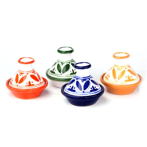 Sobremesa Fez Multicolored Ceramic Mini Tagine, Set of 4