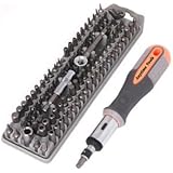101 pc SCREWDRIVER BIT SECURITY TAMPER PROOF SPECIALTY SET w/Ratchet Handle TORX, HEX, TRI-WING