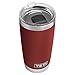 YETI Rambler 20 oz Tumbler, Stainless Steel, Vacuum Insulated with MagSlider Lid, Brick Red