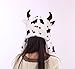 PULAMA Milk Cow Plush Animal Hat Costume Anime Cosplay Cap with Mittens - Fits Adults and Children - Perfect for Cold Breezy Winter Weather