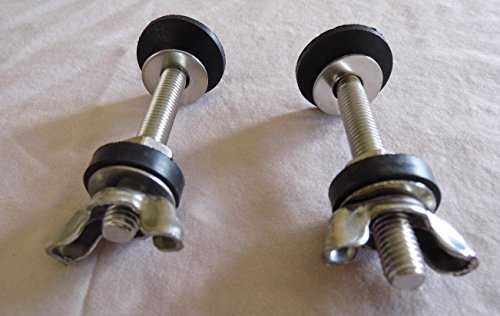 Toilet Bolts,Tank to Bowl Stainless Steel 5/16-inch By 3 Inch Heavy Duty Bolts with Rubber and Stainless Steal Washers and Wing Nuts