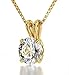 NanoStyle Jewelry 14k Yellow Gold Arabic Necklace Ayatul Kursi Inscribed in 24kt Gold on Clear Crystal, 18