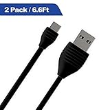 USB Type C Cable, Solocar USB C Cable 2 Pack(6.6ft) Fast Charging Cord for Samsung Galaxy S8,S8 Plus, LG G5 G6 V20, Google Pixel, Nexus 6P/5X, Motorola Moto Z, Nintendo Switch, Macbook and More(Black)