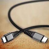 IFLASH Type C to Type C Cable, USB C to USB C Cable 3 feet Type C Fast Charge Braided Nylon Charging Cord for Samsung Galaxy Note 9 8 S20 S10 S10+ S10e Fold S9 S8+, Mini Active (Black)
