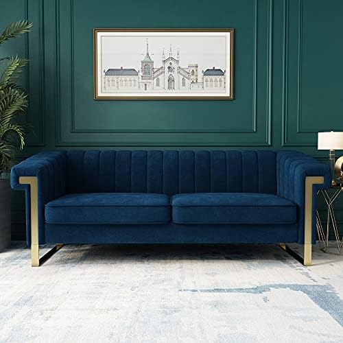 MGH Modern Velvet Sofa,Collection Contemporary Velvet Upholstered Sofa