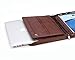 Professional Business Padfolio Portfolio Briefcase Style Organizer Folder Notepad and 4 Ring Binder - Brown Synthetic Leather