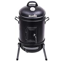  Räuchertonne Char-Broil Bullet schwarz XL Camping Garten Balkon Picknick ✔ Deckel ✔ rund dreieckig ✔ Grillen mit Holzkohle ✔ mit Dreibeinen 