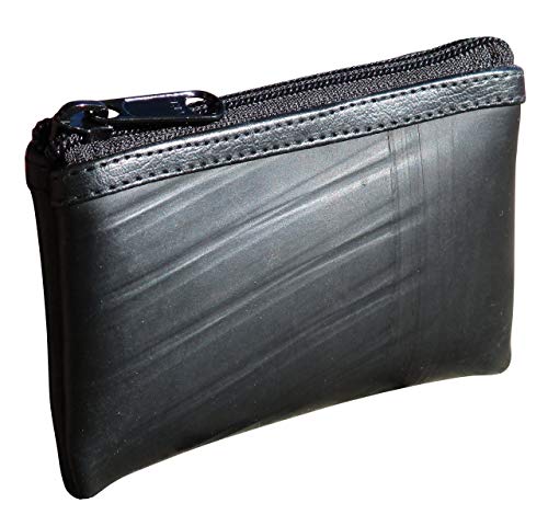 Zip coin purse using upcycled inner tube - PRIME Upcycled style eco friendly vegan recycled made from reclaimed repurposed reused materials gift gifts innertube tubes tire bike upcycle recycle