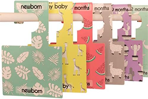Belo and Me Baby Closet Dividers | Pop Prints Design | Organise Clothes by Age | Pack of 8 (Pop Prints)
