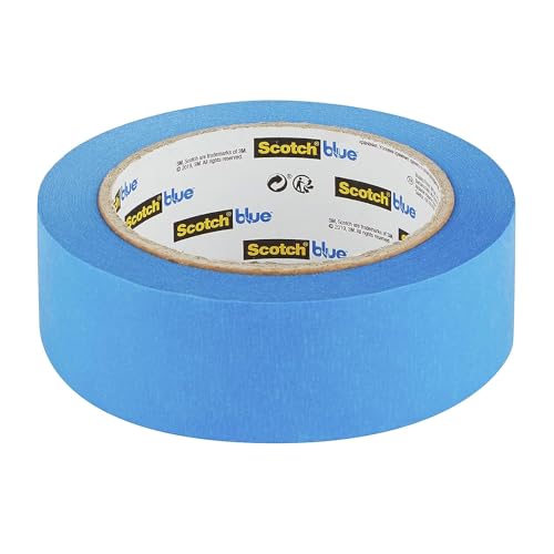 ScotchBlue Multi-Surface Premium Masking Tape, 36 mm x 41 m, 4 Rolls/Case - Scotch Adhesive Blue Painters Tape, For Painting and Decorating, Indoor & Outdoor, Sticks Well, 100% PEFC