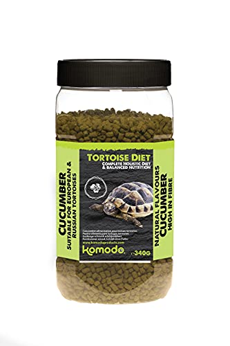 Komodo Complete Holistic Tortoise Diet Cucumber Nutritious High Fibre Healthy Sticks Premium Quality Natural Ingredients Food for All Life Stages 340g (1 unit)