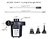 Electric Air Pump 110V AC/12V DC 2 Way Quick-Fill Air Beds Pump Attachments with 3 Nozzles for Inflatables Air Bed Mattress Float Pool Toy Flow