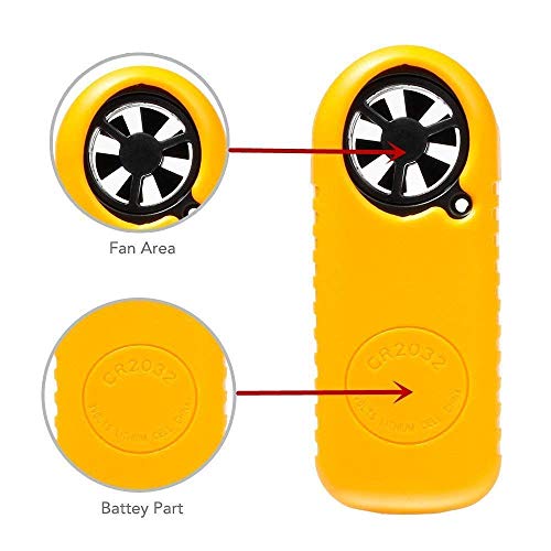 ELenest Anemometer, Digital LCD Wind Speed Meter Gauge Air Flow Velocity Thermometer Measuring Device with Backlight for Windsurfing, Sailing, Kite Flying, Surfing Fishing Etc.