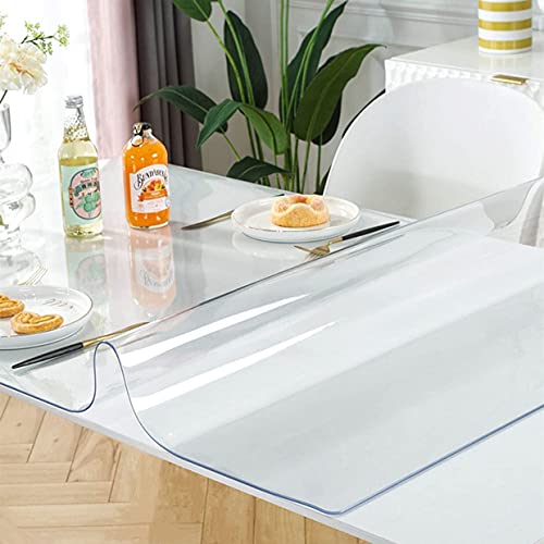 LovePads 1.5mm Thick 32 x 63 Inches Clear Table Cover Protector, Desk