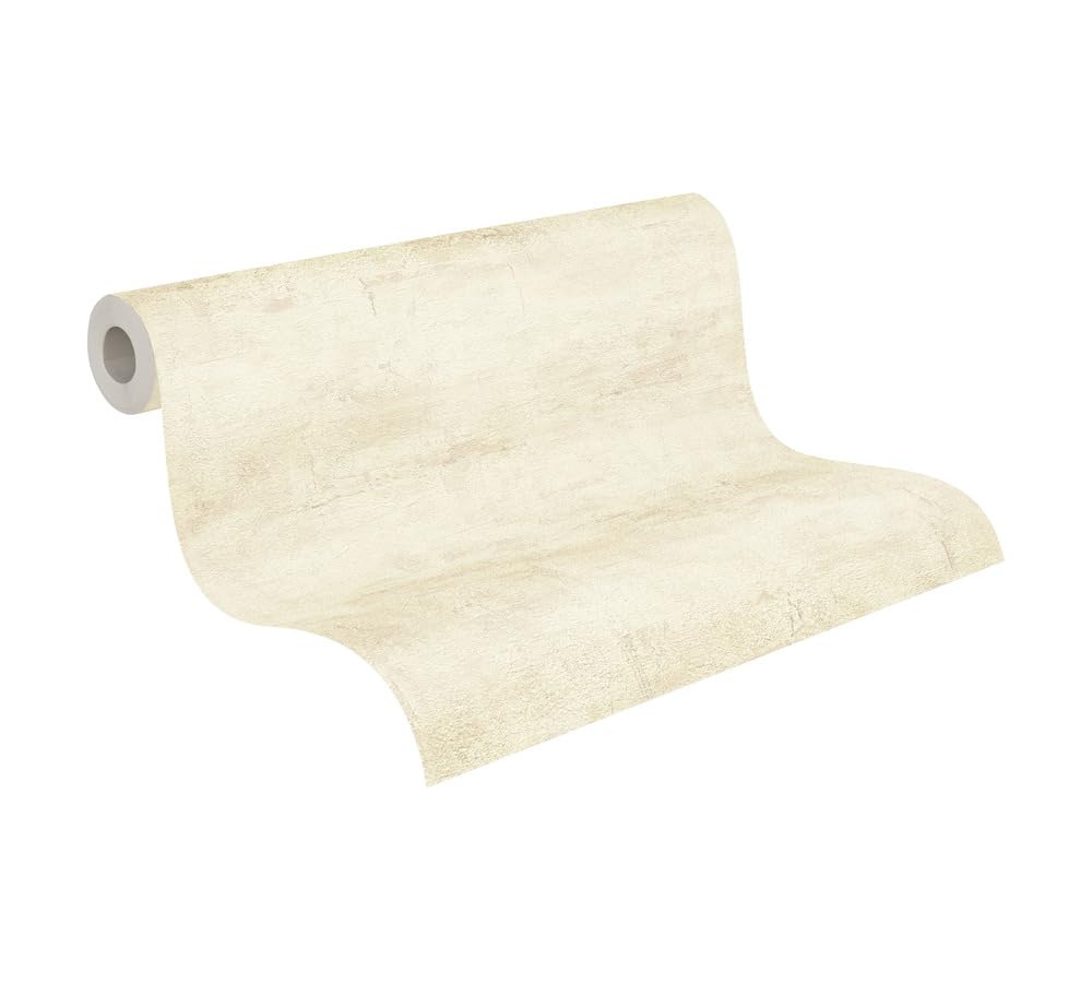 A.S. Création Plain Wallpaper Elements Non-Woven Wallpaper 10.05 m x 0.53 m Beige Brown Made in Germany 306681 30668-1