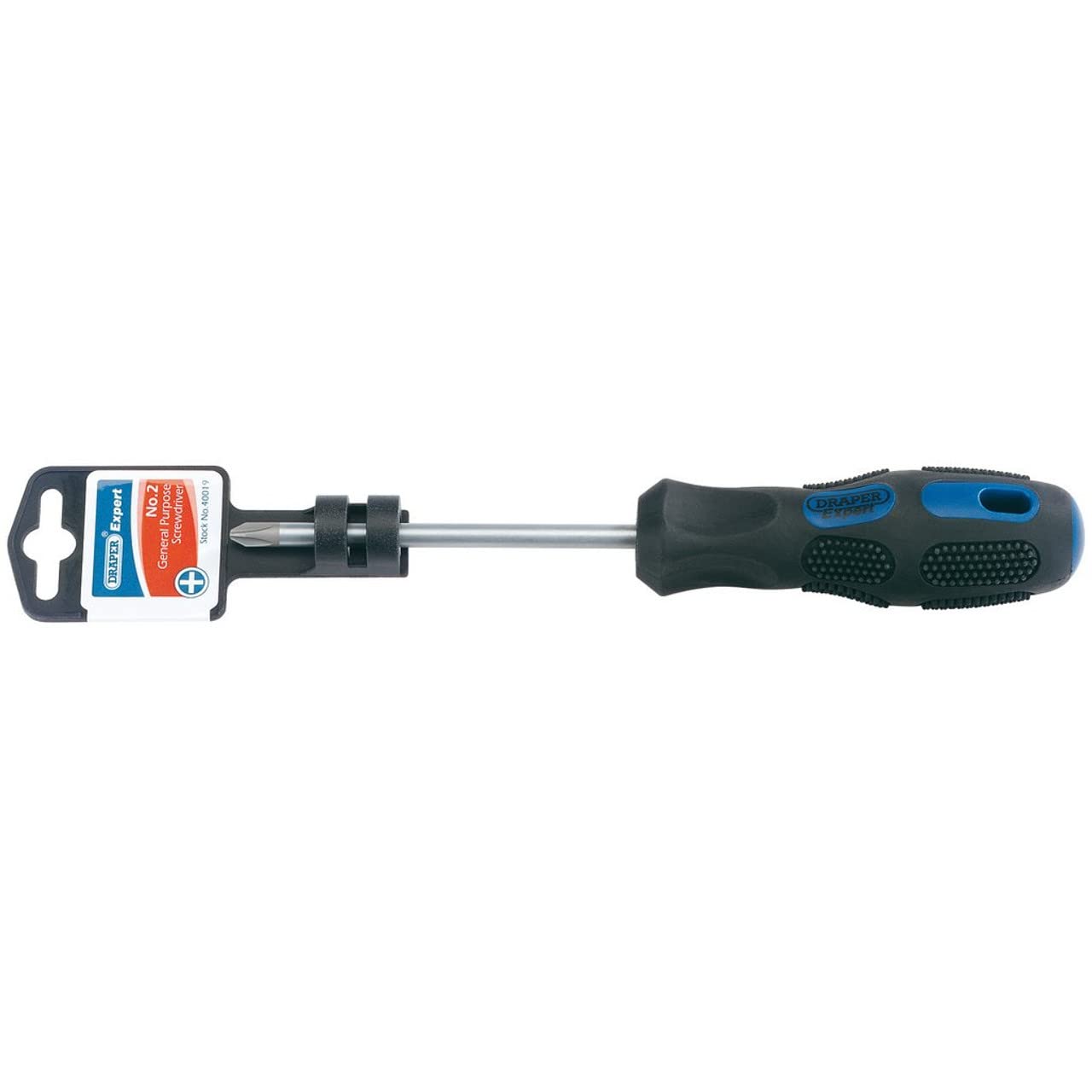 Draper 40019 Expert No. 2 Cross Slot Screwdriver, 100mm , Blue