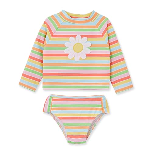 Little Me Baby Girls Rash Guard Swimsuit, Long Sleeve, UPF 50+ Sun Protection,…