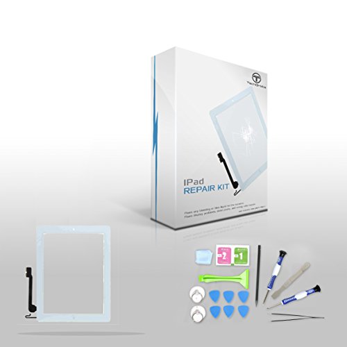 TechOrbits Replacement 9.7" Touch screen Digitizer Glass for IPAD 4th Generation With Home Button A1458 A1459 A1460 (AT&T/T-Mobile/Sprint/Verizon) GSM CDMA White Repair Kit - Thumbnail 7