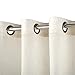Dreaming Casa Natural Linen Sheer Curtains for Bedroom Solid Semi Sheer Grommet for Living Room 2 Panels 84 inches Long, 52