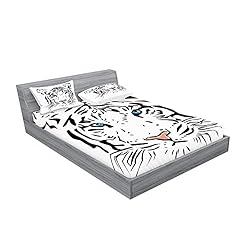 Ambesonne Tattoo Fitted Sheet & Pillow Sham