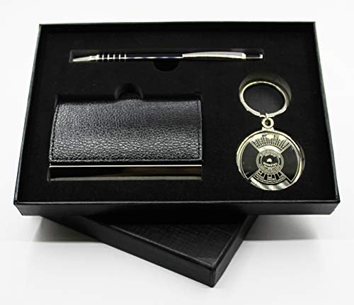 AuctrixAMP ™ 3 in 1 Gift Set, Card Holder Metal Pen and Calendar Key Chain Gift Set, Pack of 3 Best Corporate Gift