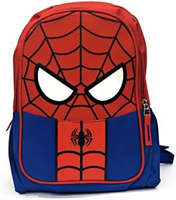 The Little Lookers™ High Quality Attractive Marvel Hero Spiderman Patterned Waterproof Backpack for Kids/Children |Picnic Bag |Preschool/Play School Bag/Kindergarten/Nursery | Spiderman Red & Blue