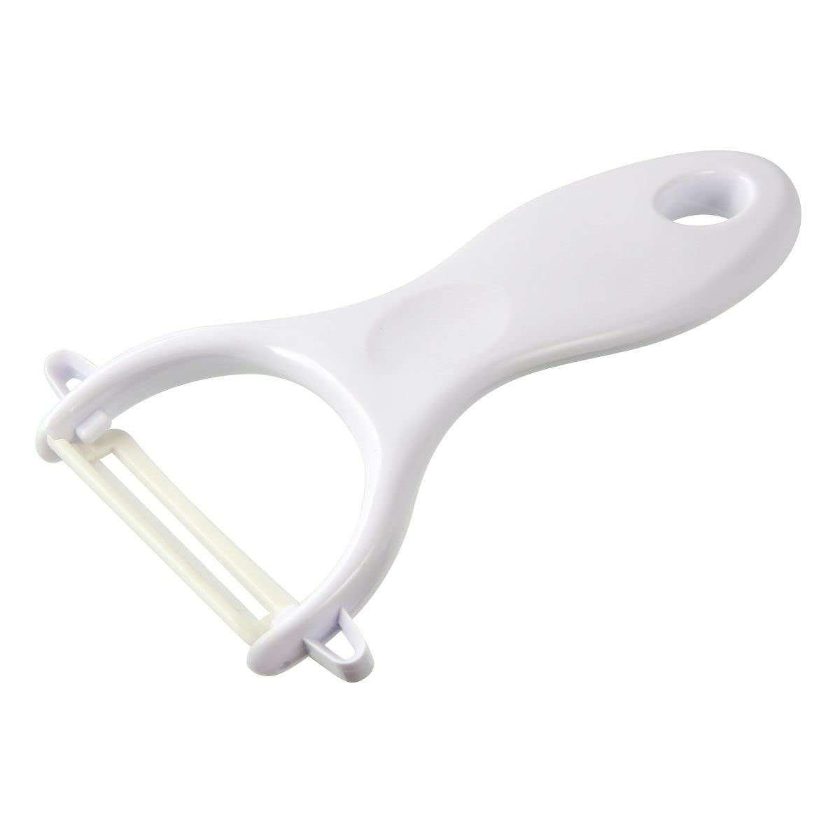 Fackelmann Y-Peeler, Ceramic Blade and Plastic Handle, 13.5x8x1.5cm, White or Green