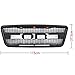 Motorshive Grill for Ford F150 2004 2005 2006 2007 2008 Raptor Style Front Grille 3 Amber LED Lights Matte Black