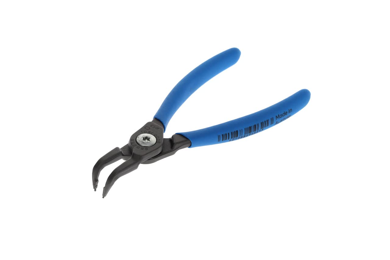 GEDORE Circlip pliers for inner circlips, Twist-impeding, 90° angled, Tip dia. 0.9 mm, 8000 JE 01