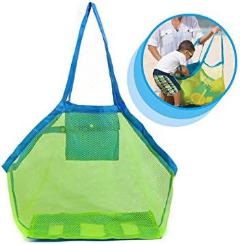 Mesh Beach Bag - Lightweight Large Capacity Toy Tote Bag Beach Toys Storage Bag Perfect for Children Play (Pool, Boating Etc.)