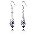 Voberry Fahion Women's Lady Crystal Marquise Cut Teardrop Wedding Hook Earrings Gift (Purple)
