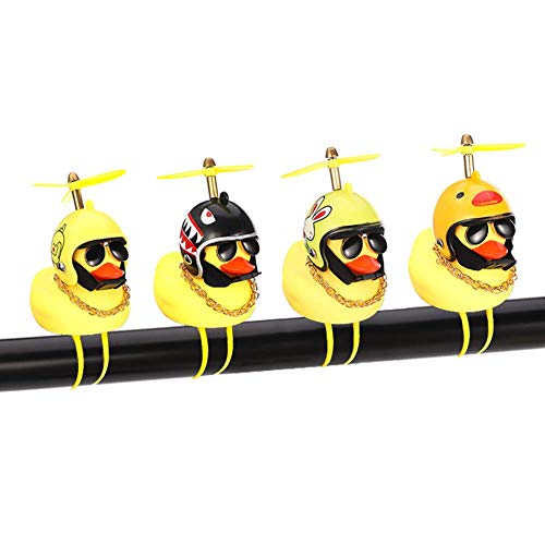 BKpearl 4 Pack Duck Bike Bell, Cute Bicycle Bell Kids Bike Horn for Kids Toddler Children Adults Sport Outdoor