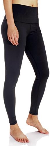 Mumianshu Thermal High-Waist Yoga Pants Capris For Women - Non See Through Tummy Control Workout Running Leggings (M, Black)